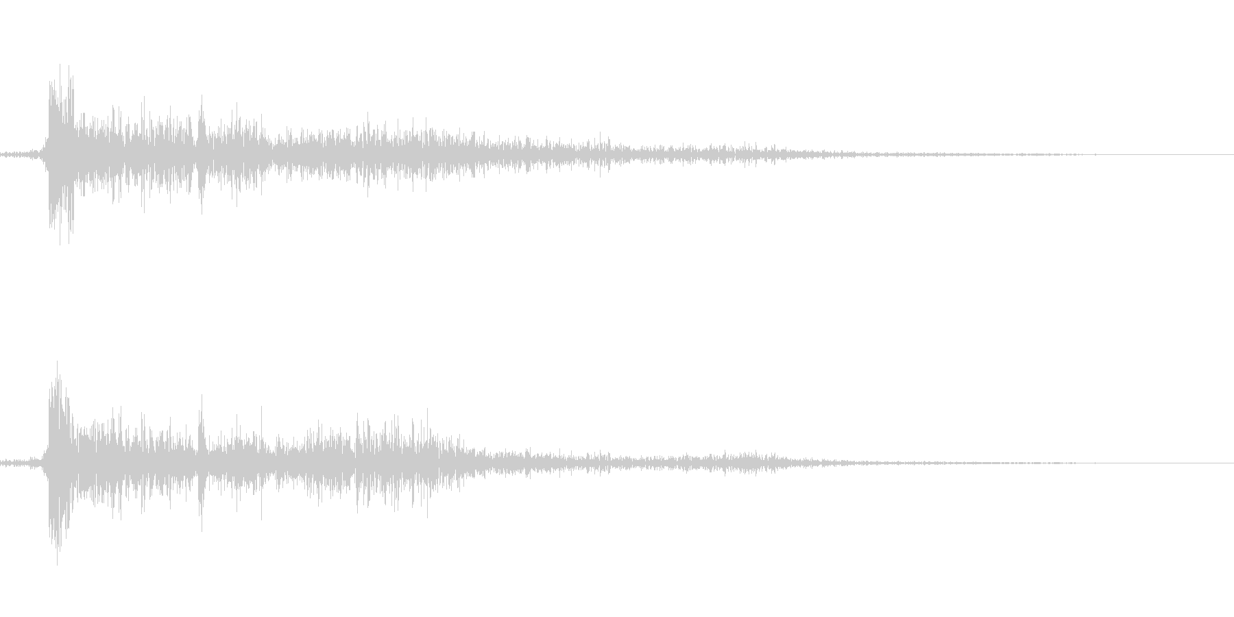 【銃声音005】ピストルやライフル発砲音の未再生の波形