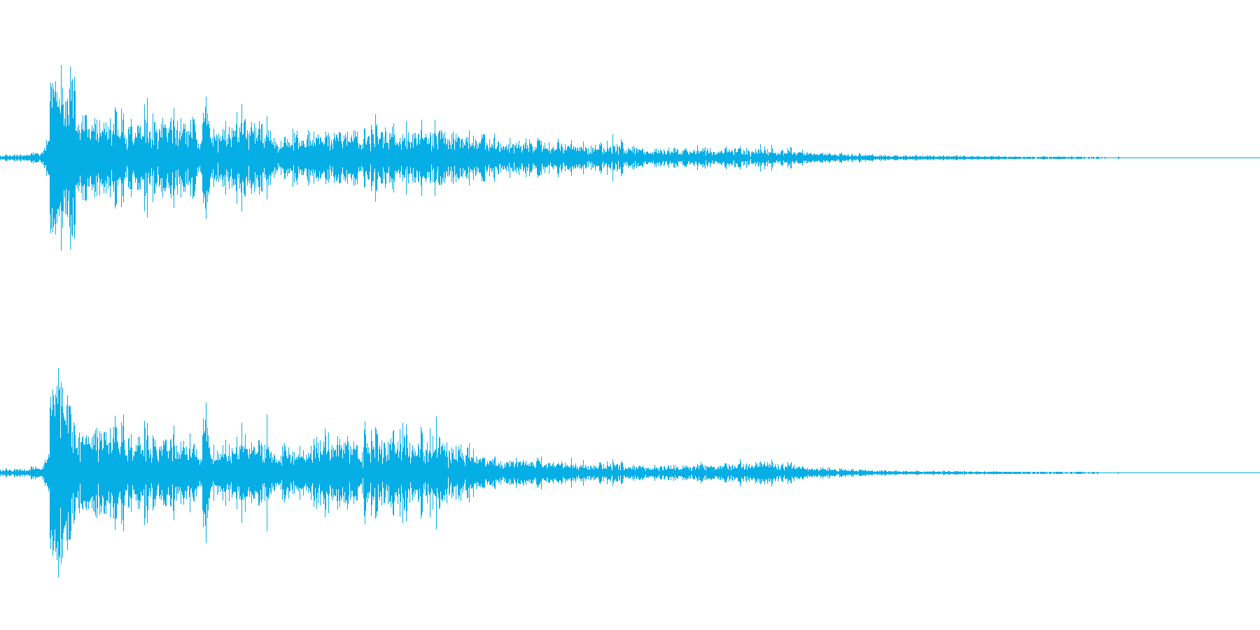 【銃声音005】ピストルやライフル発砲音の再生済みの波形