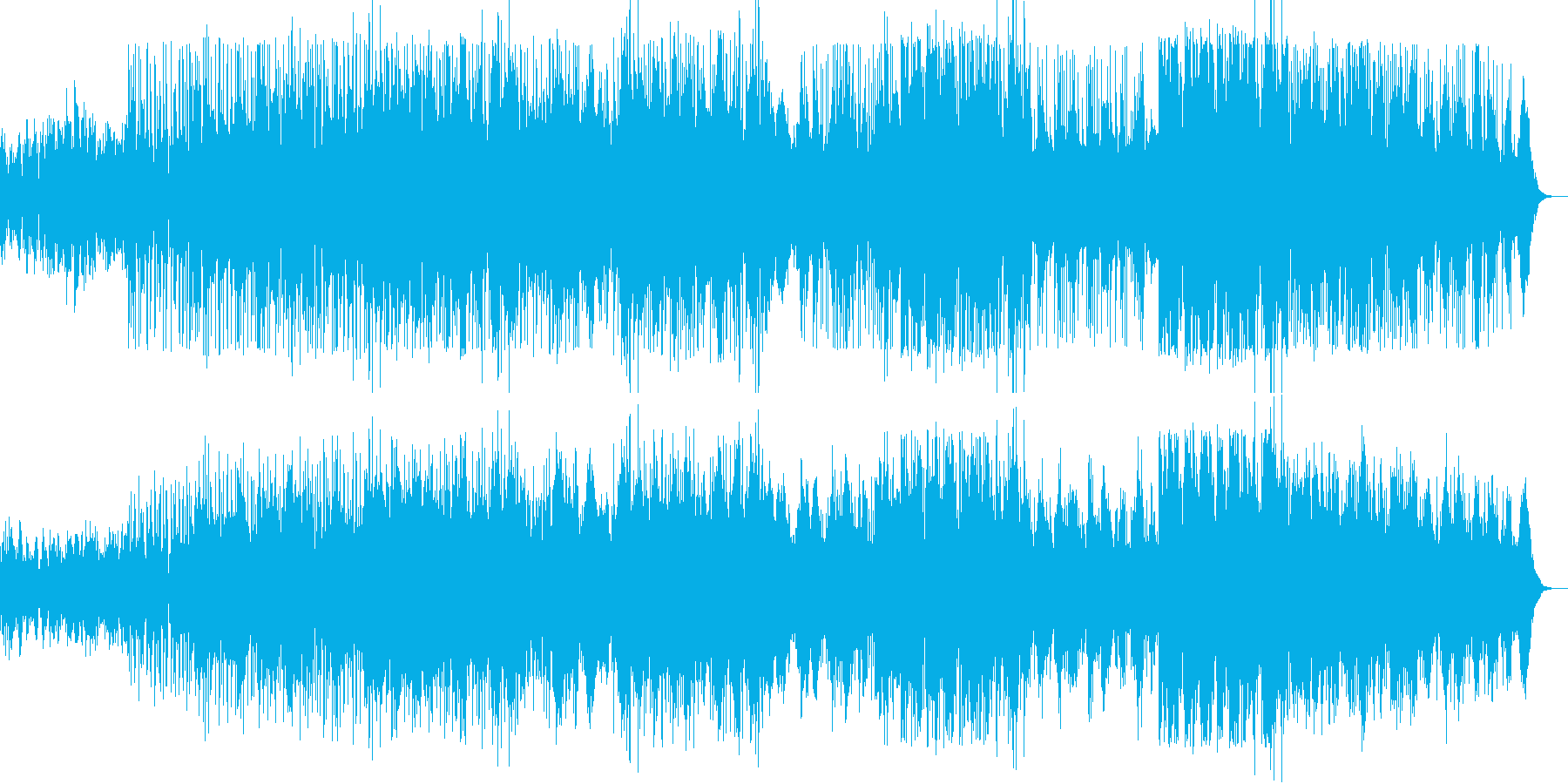 破壊的でノイジーでパーカッシブな電子音楽の再生済みの波形