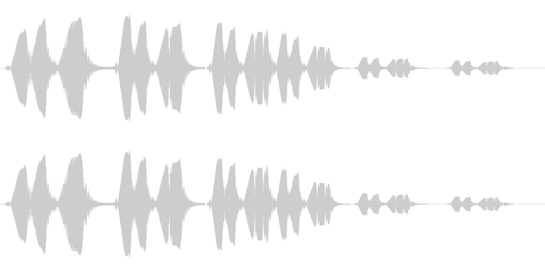 プワップワン(泡の音色)の未再生の波形