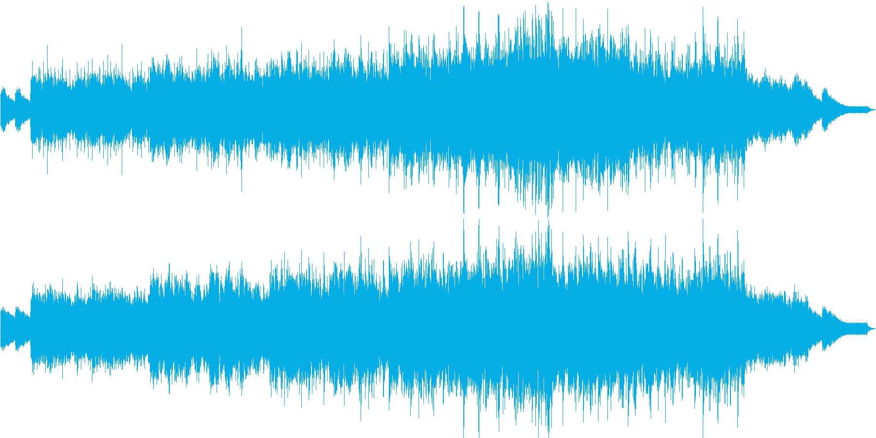 民族楽器とシンセサイザーの爽やかな楽曲の再生済みの波形