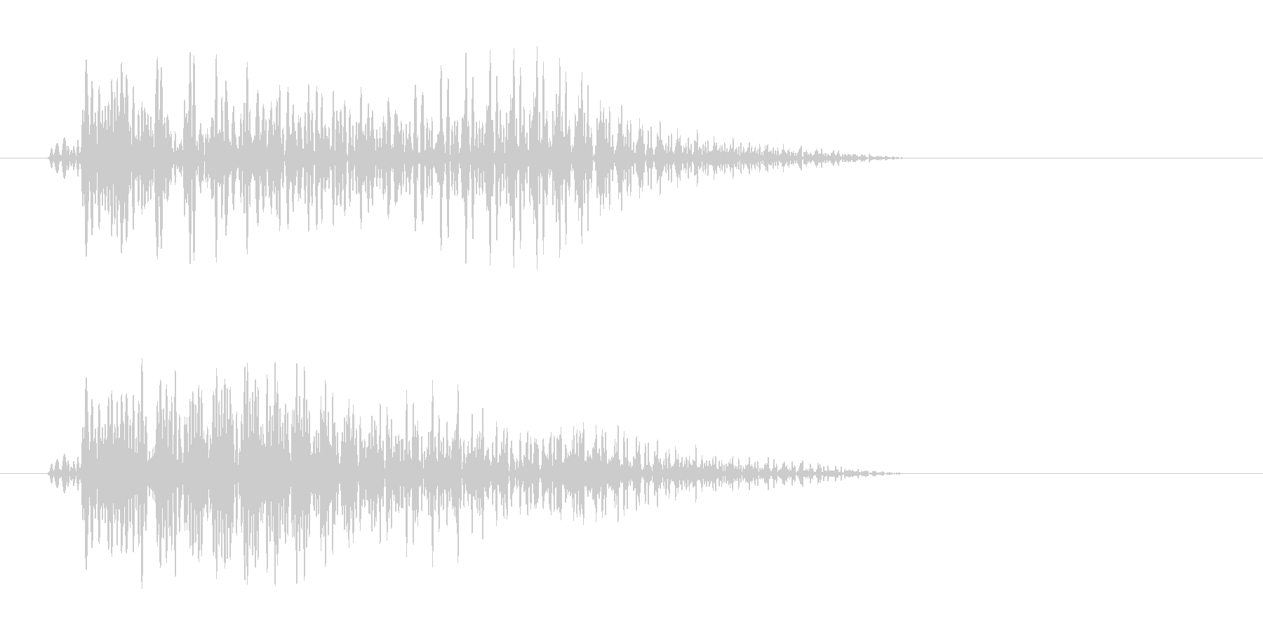 グワァ(短い鳴き声を連想させる効果音)の未再生の波形