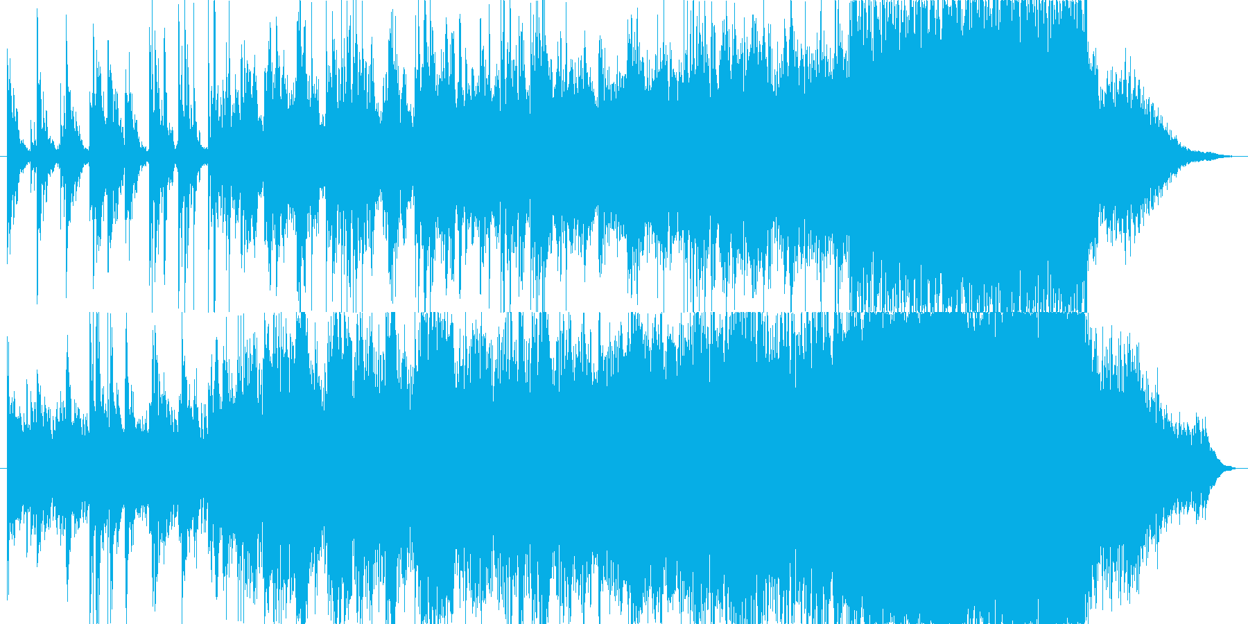 やわらかい印象のBGMの再生済みの波形