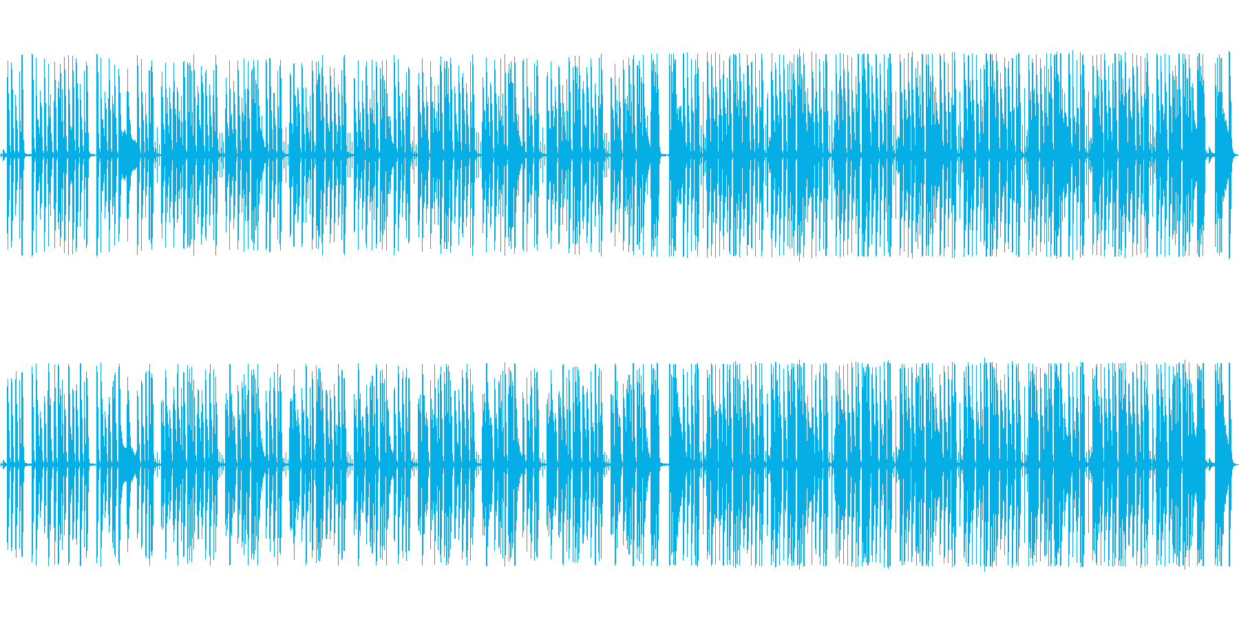 まったり・ぐだぐだな日常系ピアノ曲の再生済みの波形