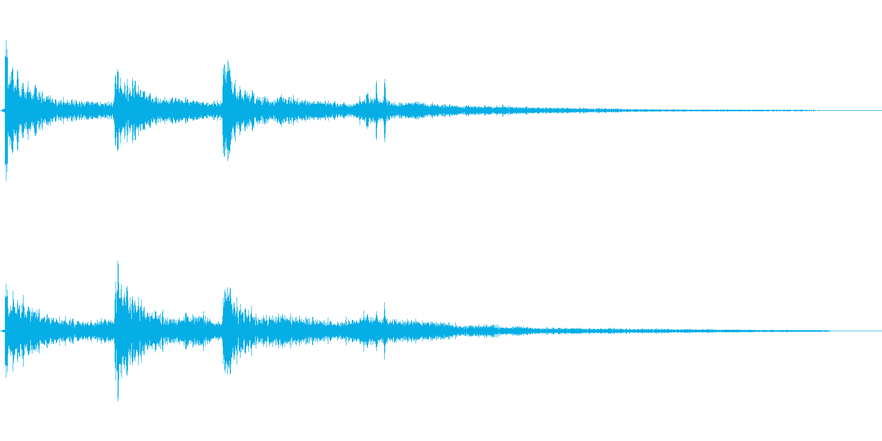 和風クリック音源ワンポイント効果音の再生済みの波形