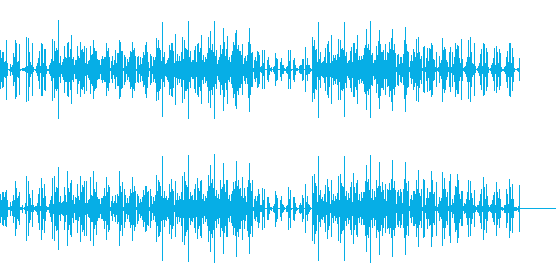 不気味ながらコミカルな曲の再生済みの波形