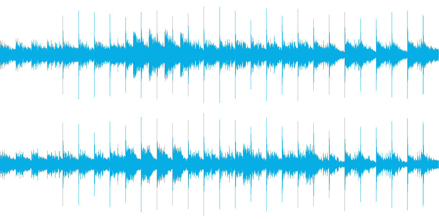 ゲームBGM想定曲(ホラー、暗め)の再生済みの波形