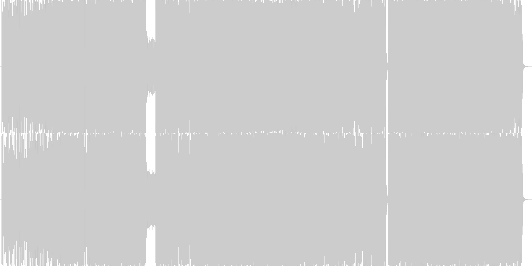 疾走感あるハードロック調の未再生の波形