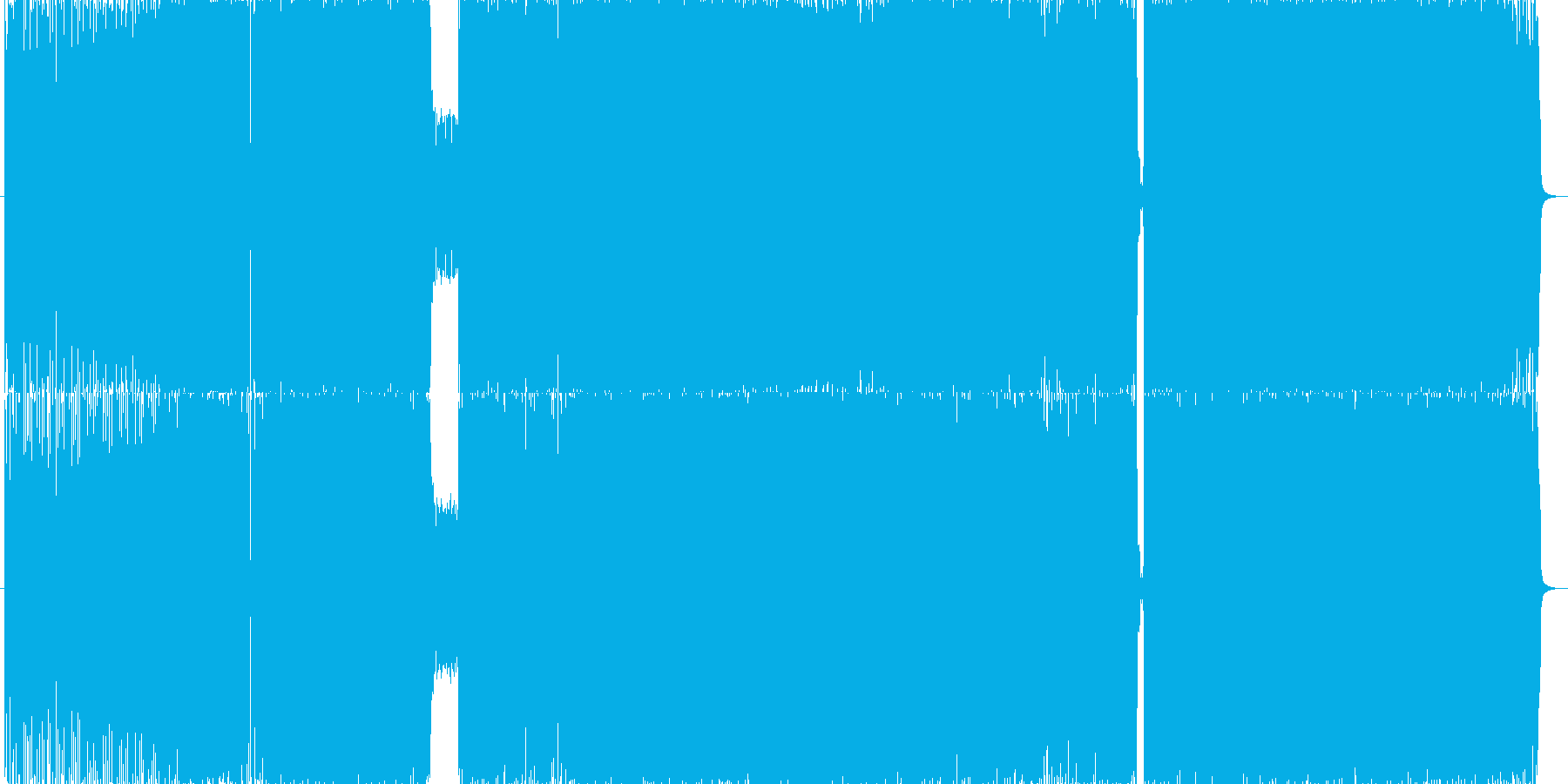 疾走感あるハードロック調の再生済みの波形