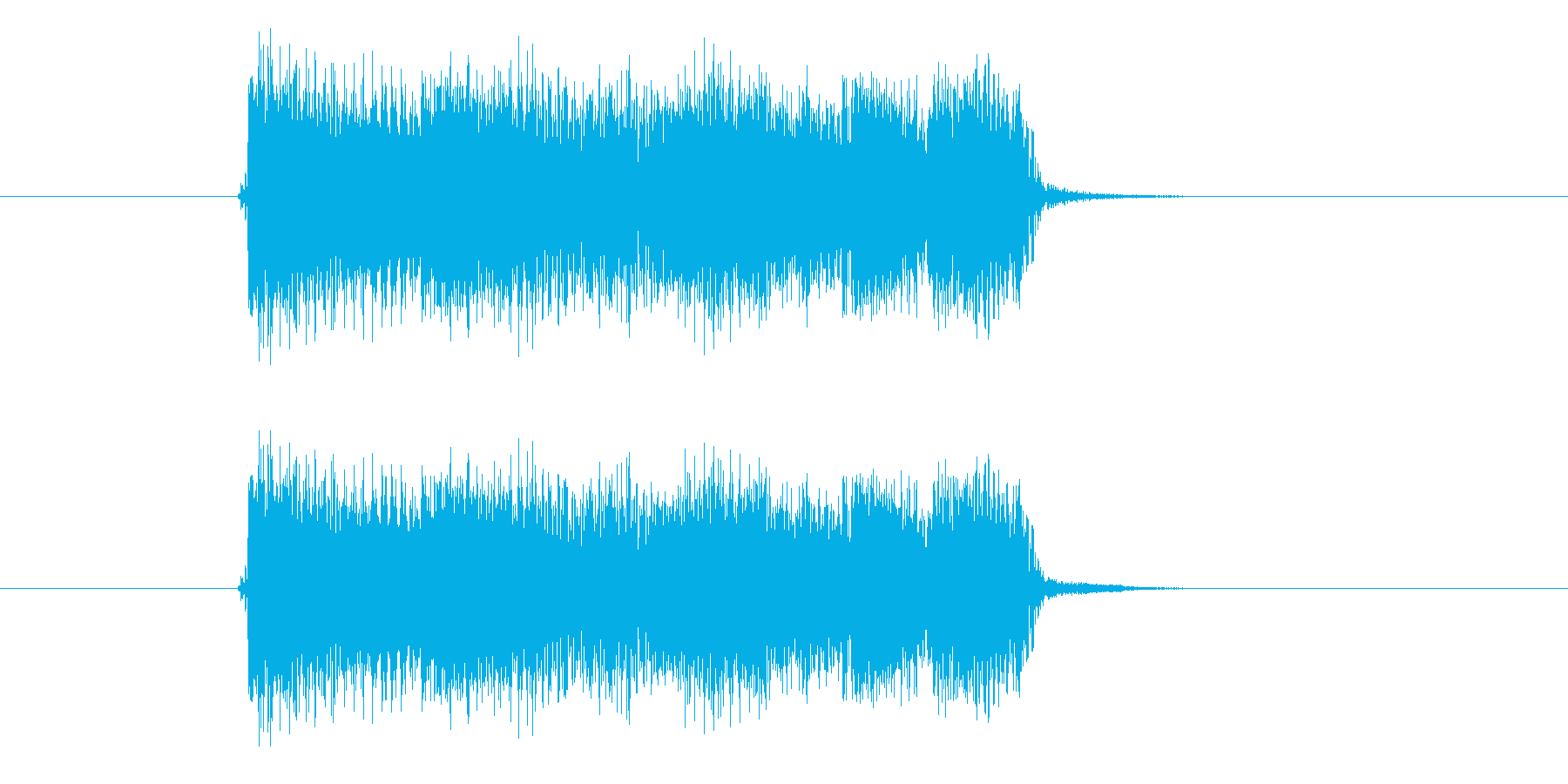 激しいギター音(弦、弾く)の再生済みの波形