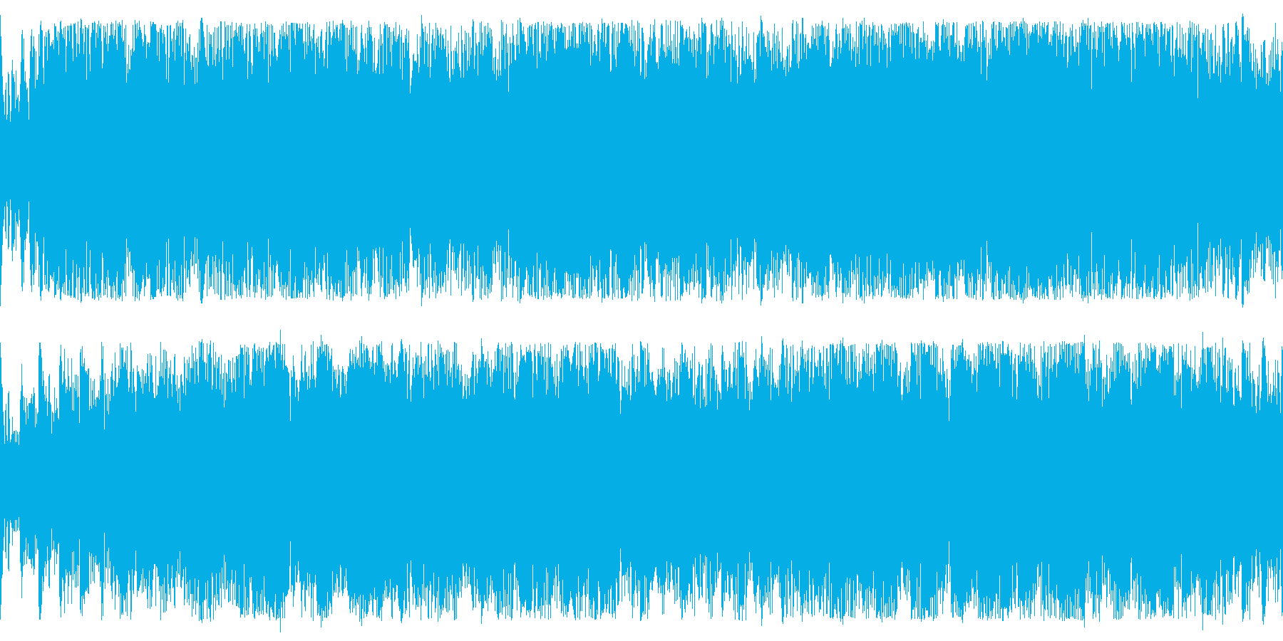 淡々としたリズムを刻む楽曲です。の再生済みの波形