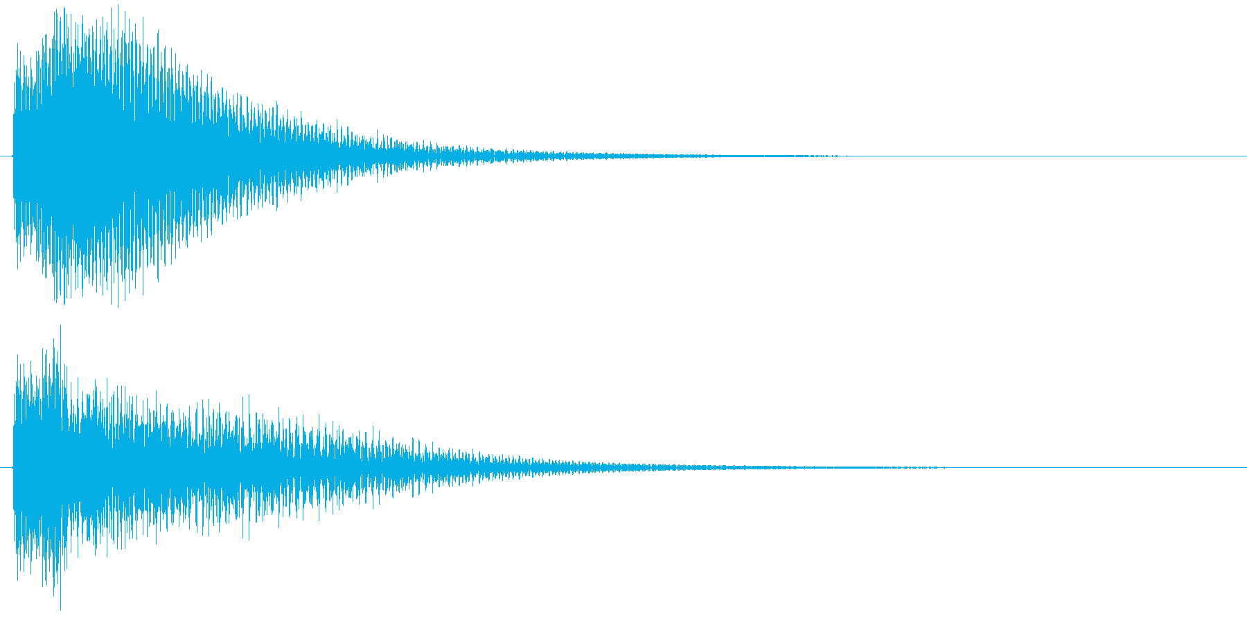 ボタンを押した時の取り消しや決定音です の再生済みの波形