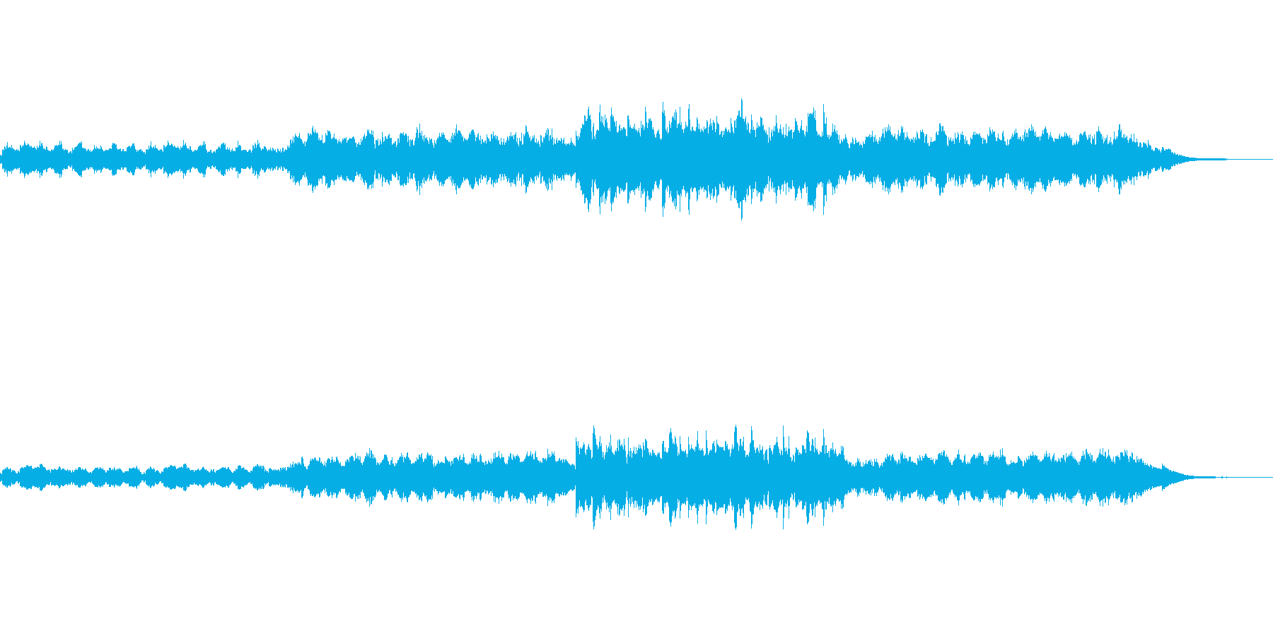 小編成の幻想的な楽曲の再生済みの波形