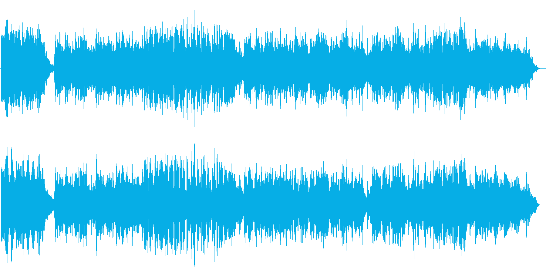 ピアノがドラマチックなインスト曲の再生済みの波形