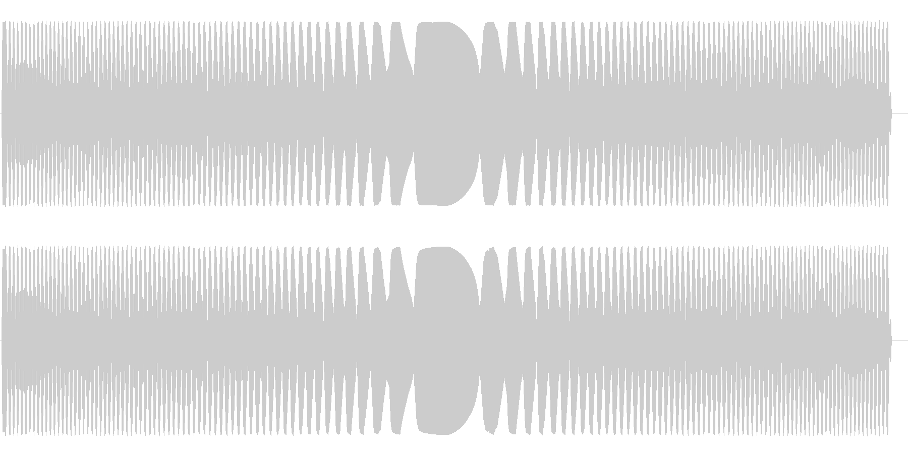 キ〜ン(かなり高音で不快な金属音)の未再生の波形
