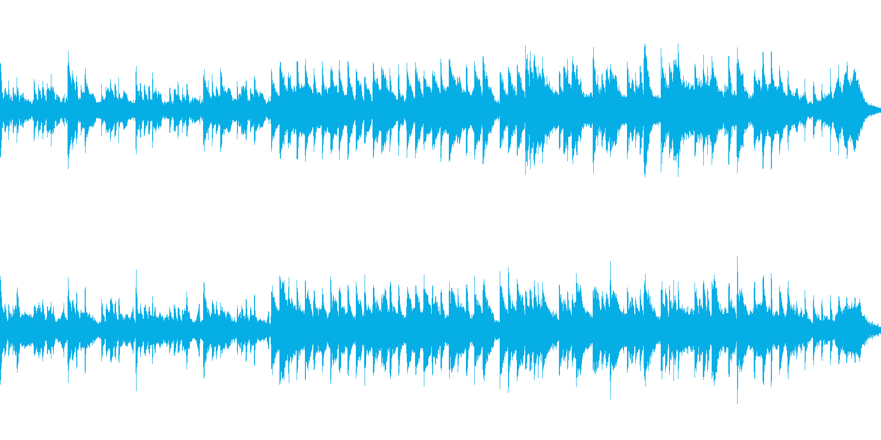 不気味で静か、怖い雰囲気のピアノの曲の再生済みの波形