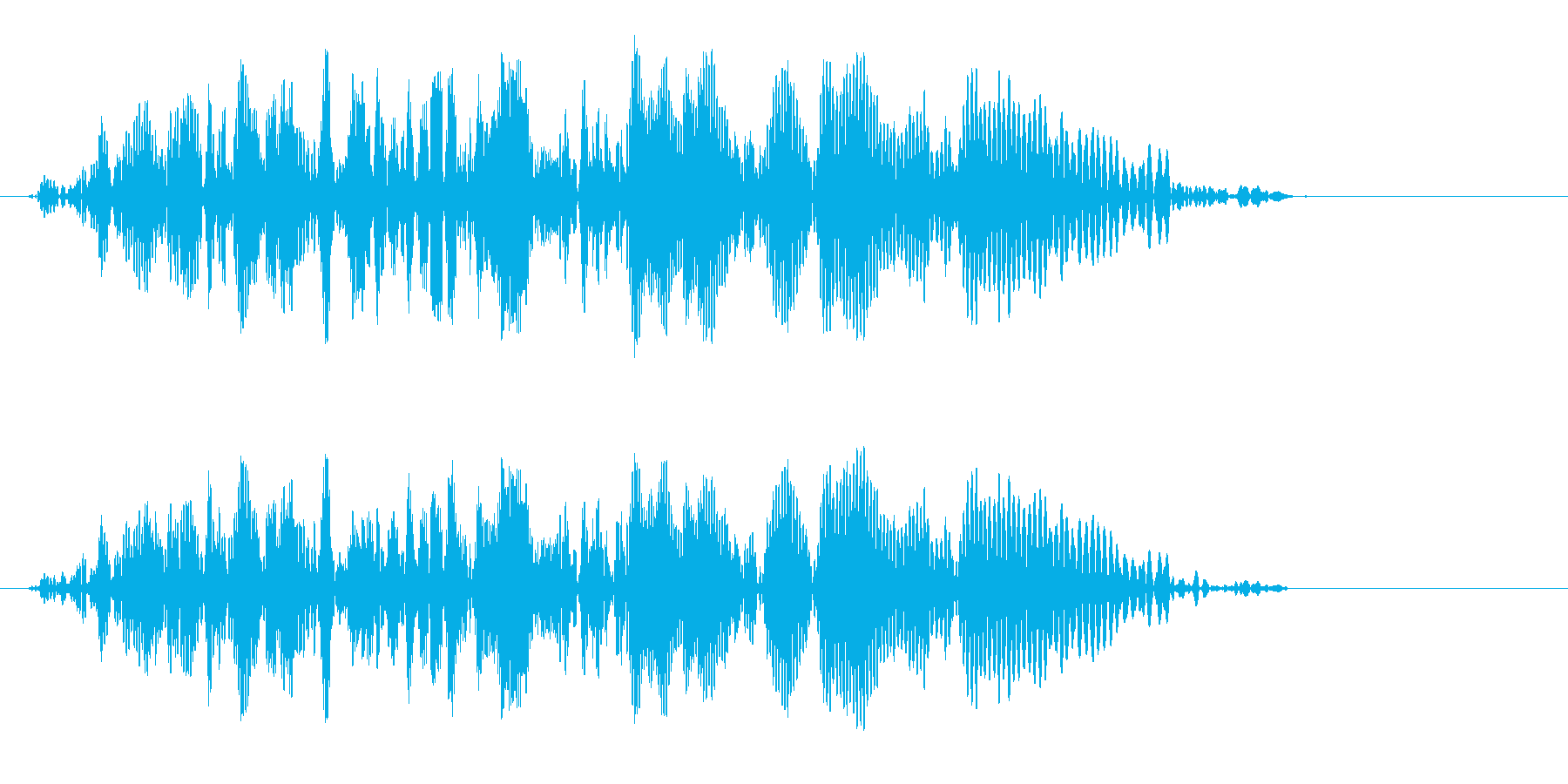 長い棒を振り下ろした時の音の再生済みの波形