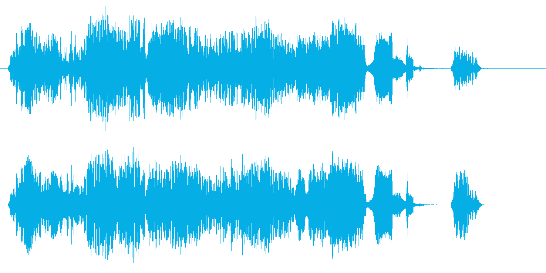 変身=トランスフォームのトリッキーな音源の再生済みの波形