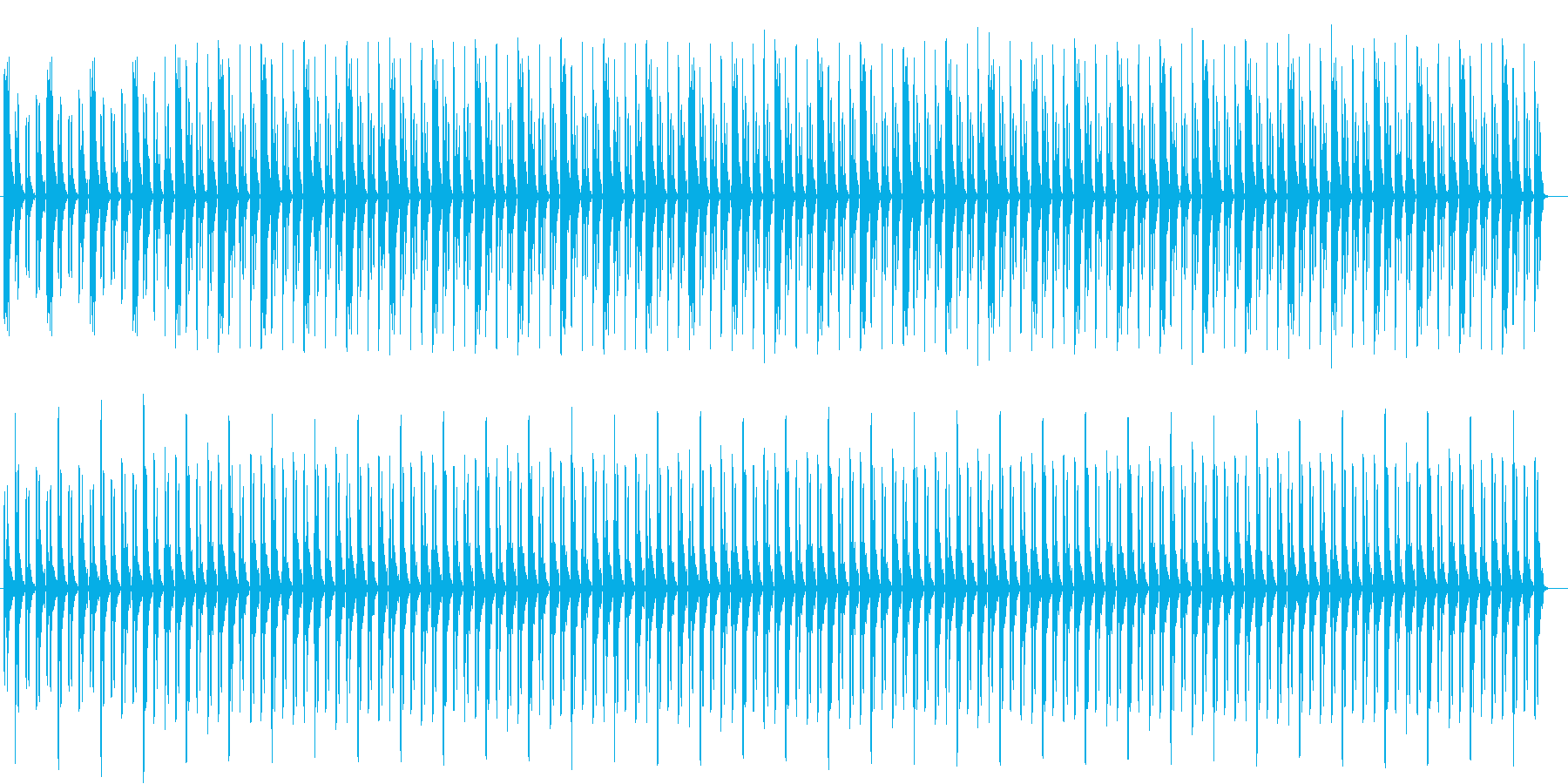 緊張感のある時計・心臓・装置などの音の再生済みの波形