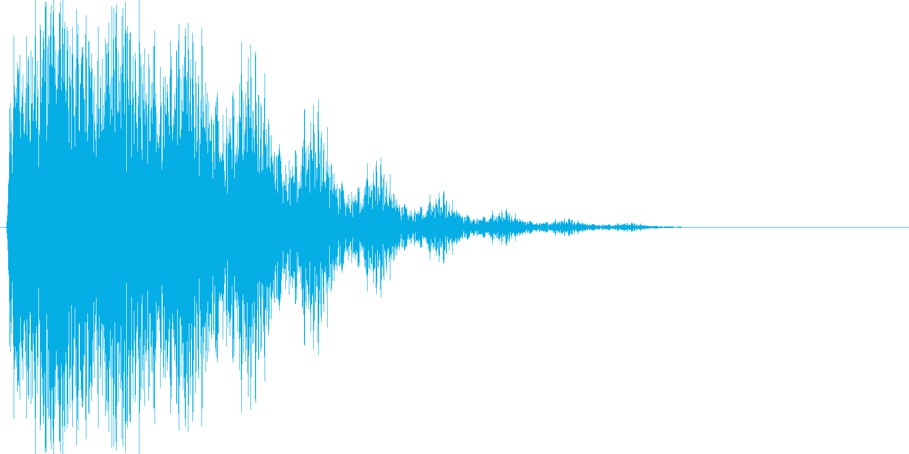 大型の武器を振りまわす音です。エコー(…の再生済みの波形