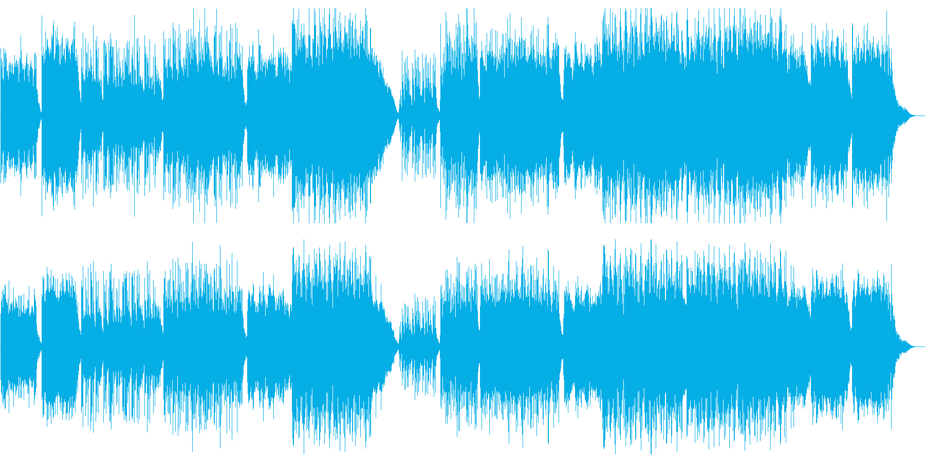 陽だまりのように温かく爽やかな音楽の再生済みの波形