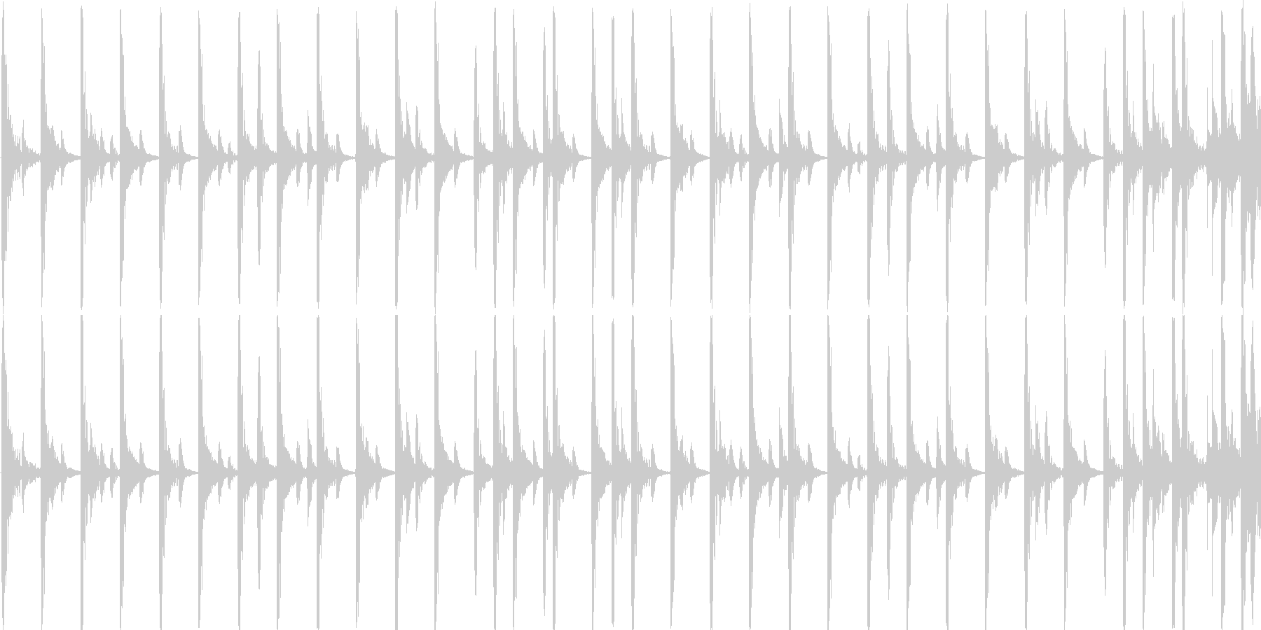 ロックのドラムをイメージした楽曲です。の未再生の波形