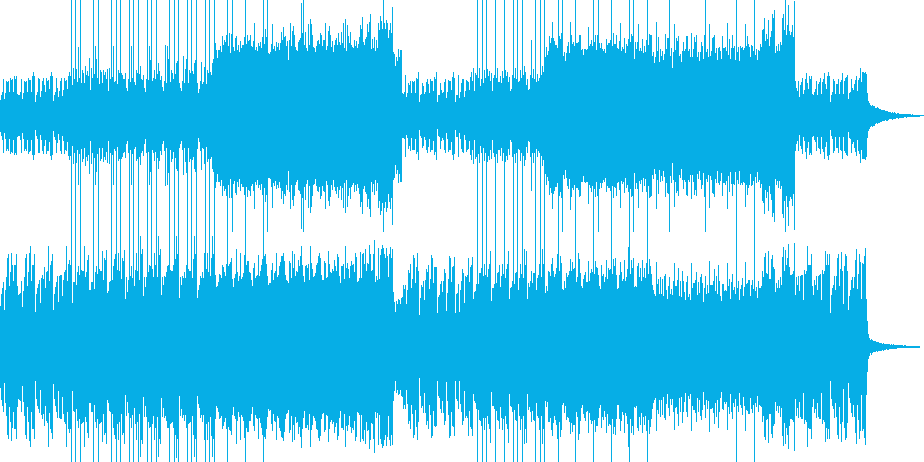 ファンタジーなシンセ・ベース幻想郷的音楽の再生済みの波形