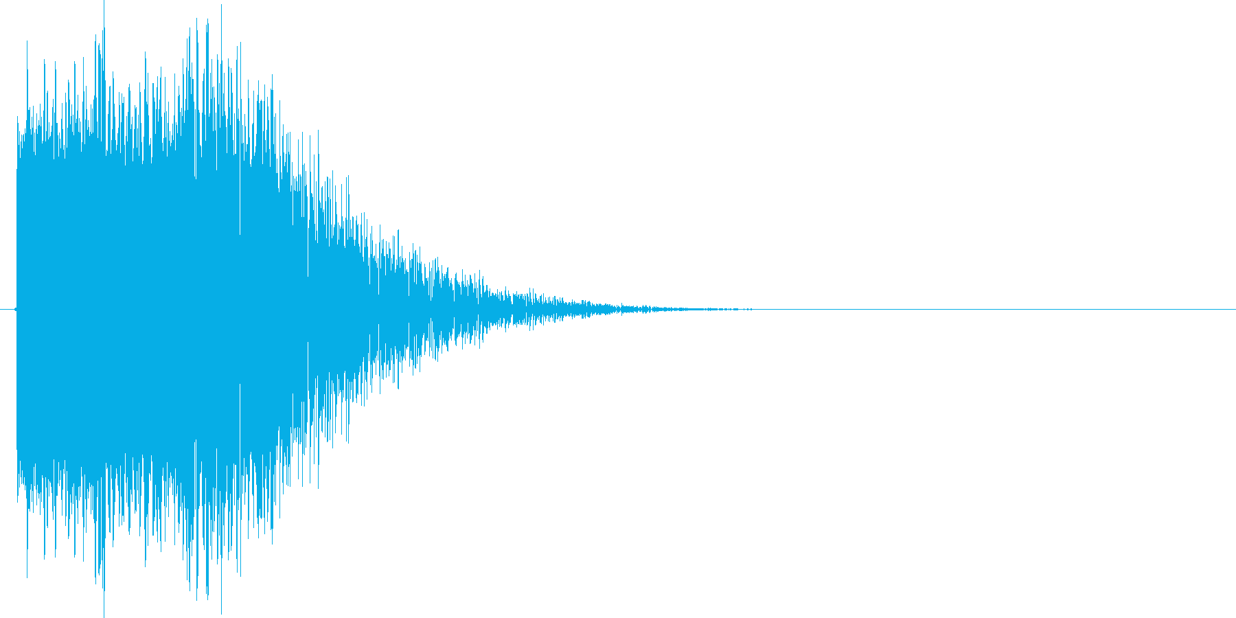 バーン!(派手な銃声音)の再生済みの波形