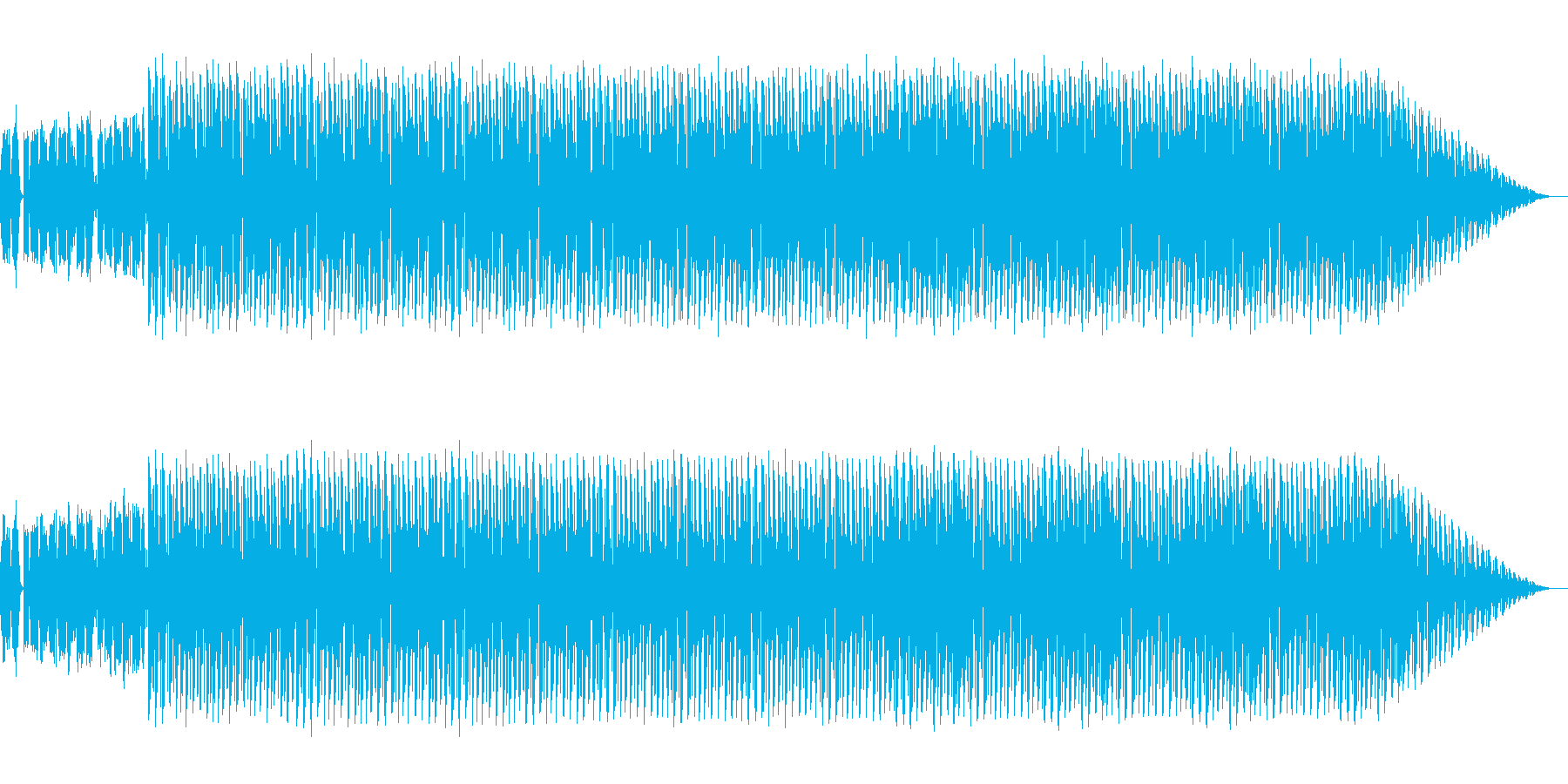 疾走感のあるかっこいいテクノ音楽の再生済みの波形