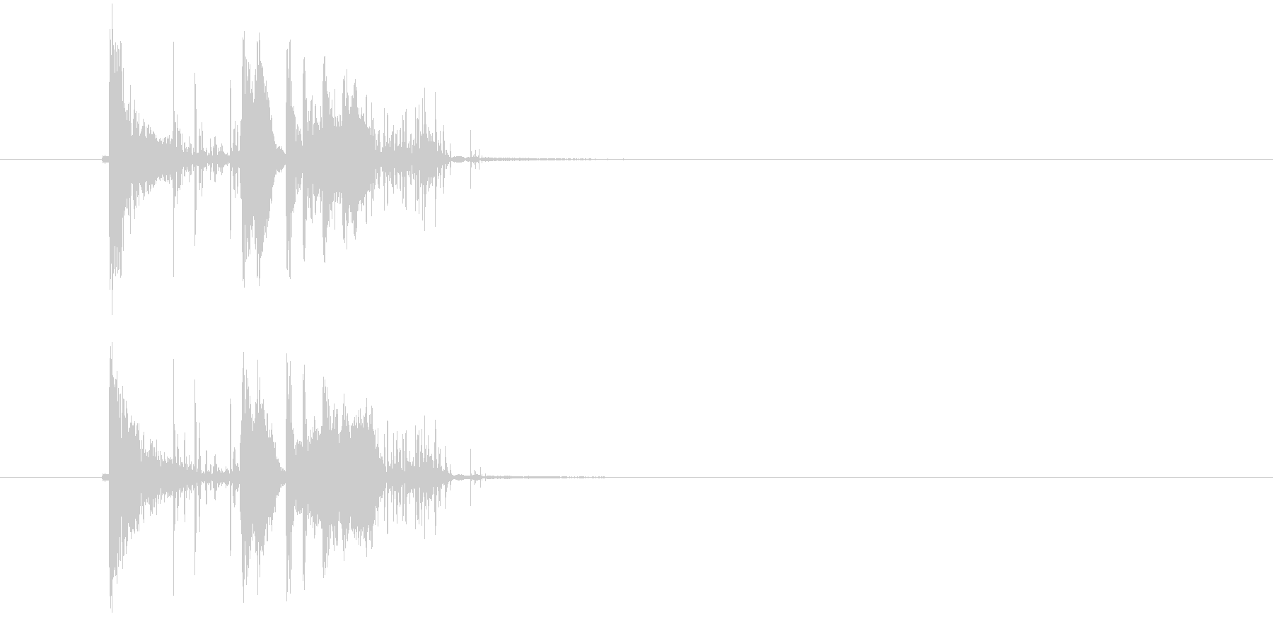 ガシャーン(割れる音、落下音)の未再生の波形