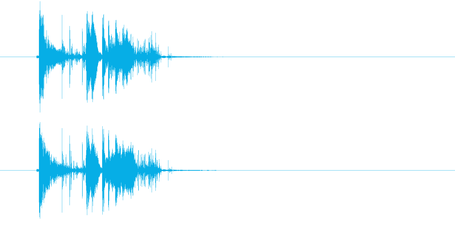 ガシャーン(割れる音、落下音)の再生済みの波形