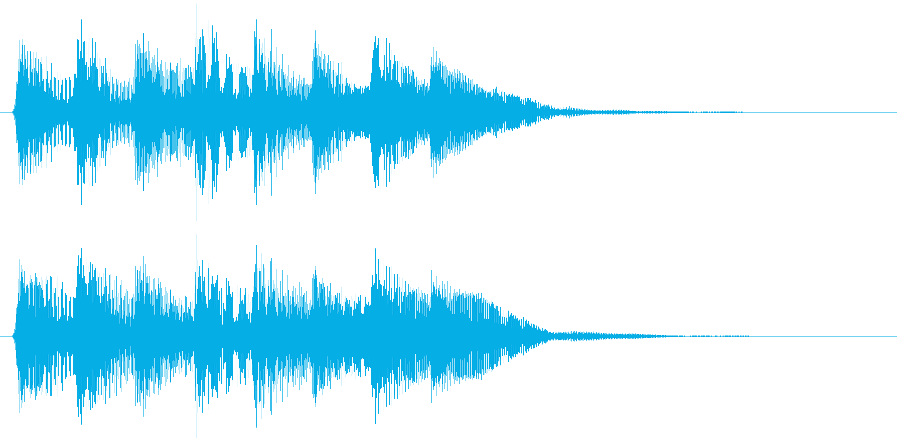 ピコピコ音のゲームクリア音 達成 成功の再生済みの波形