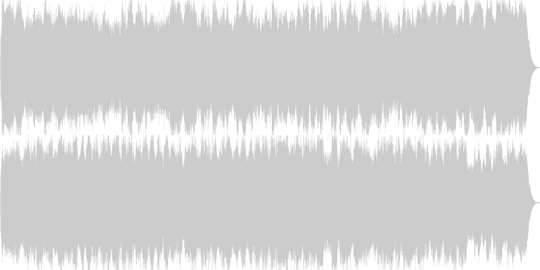 パイプオルガンのバロック調の曲の未再生の波形