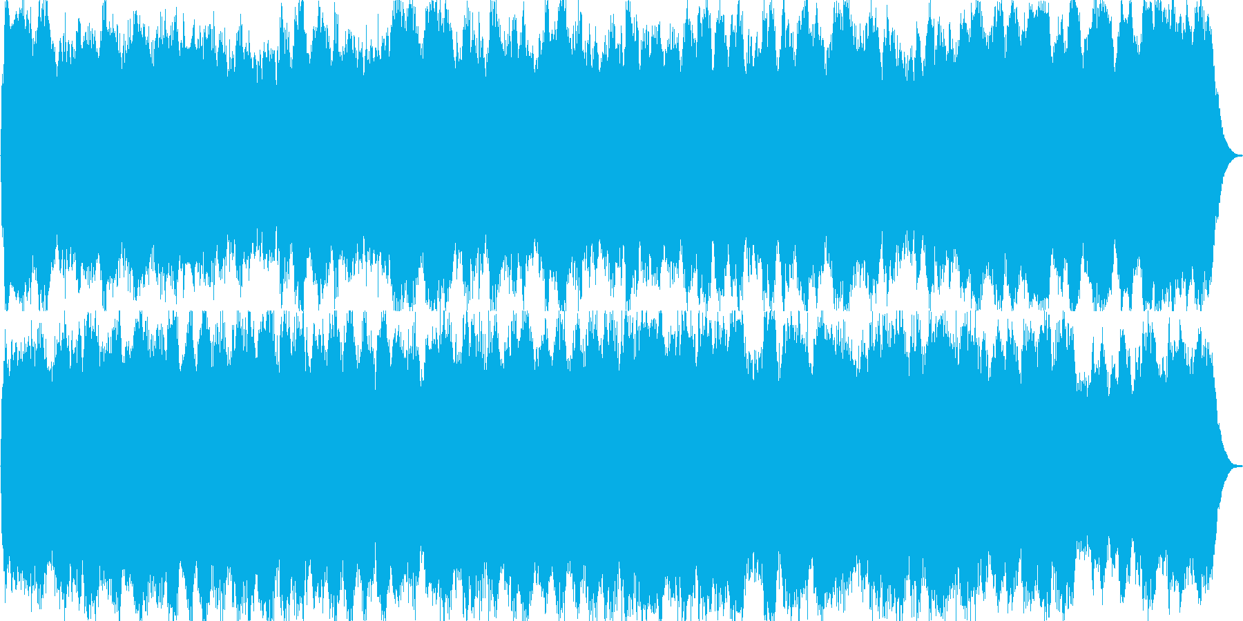 パイプオルガンのバロック調の曲の再生済みの波形