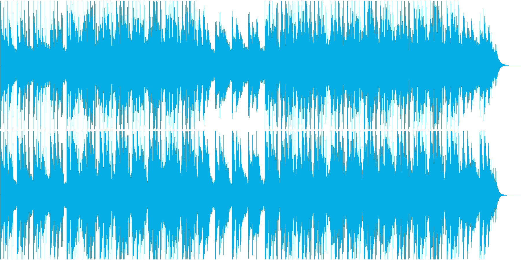 近未来的な雰囲気を持つBGM(WAV)の再生済みの波形