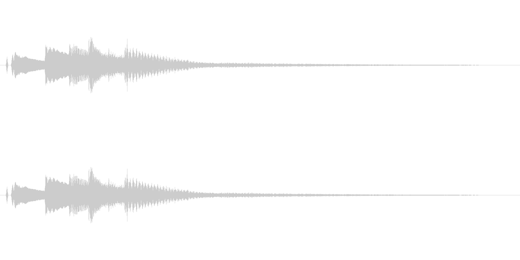 ピアノ。ホラーの発見音など。の未再生の波形