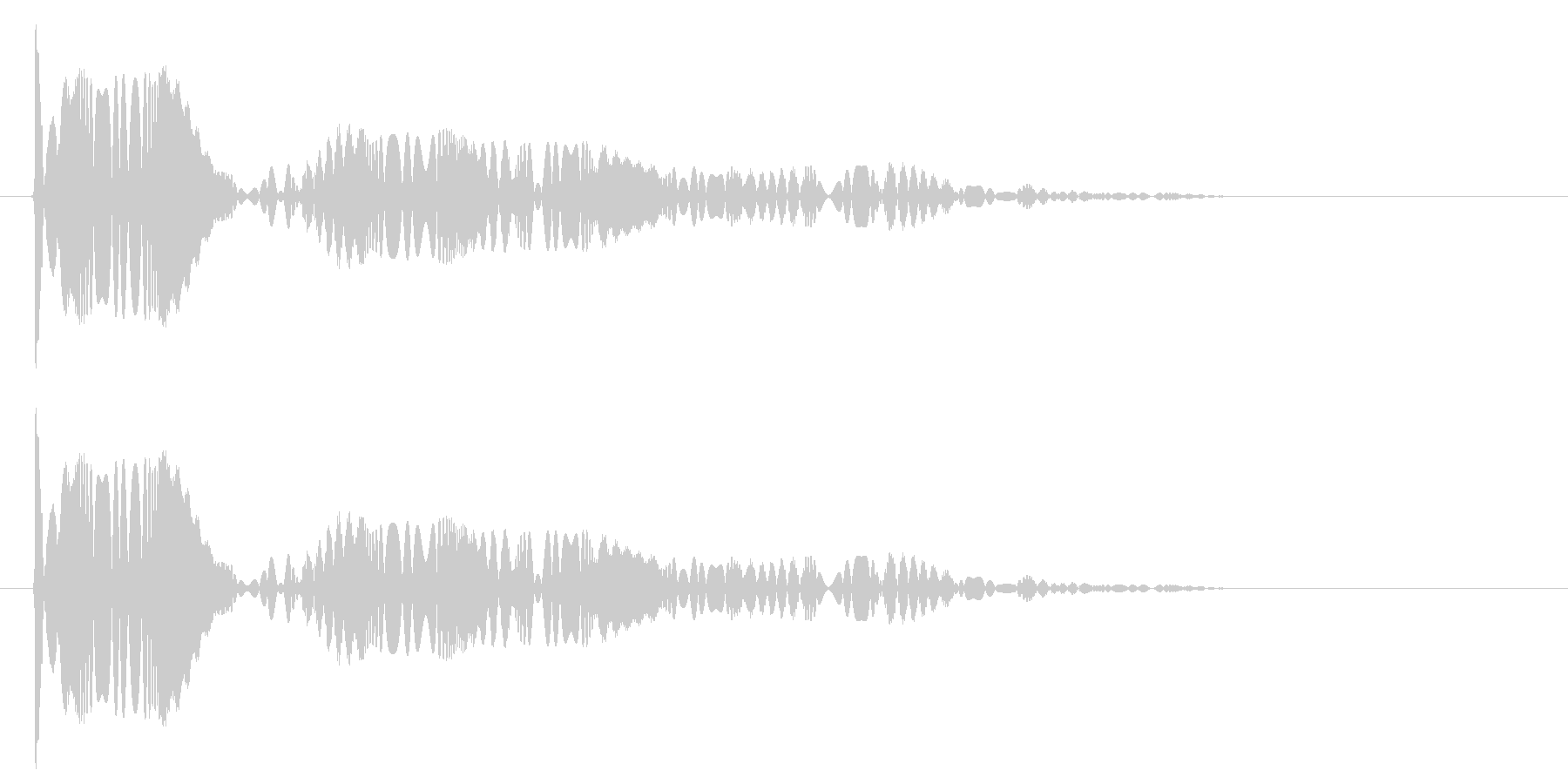 ポョョョという急に止まる音の未再生の波形