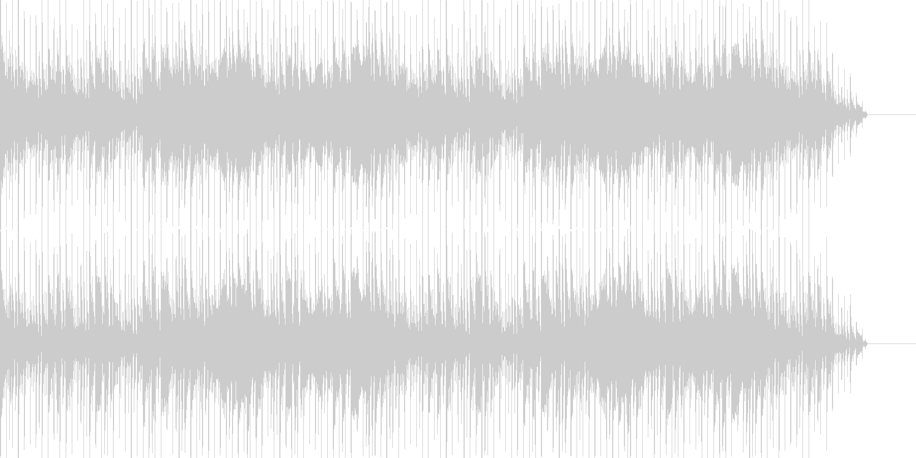 海のリゾートをイメージしたオシャレな曲の未再生の波形