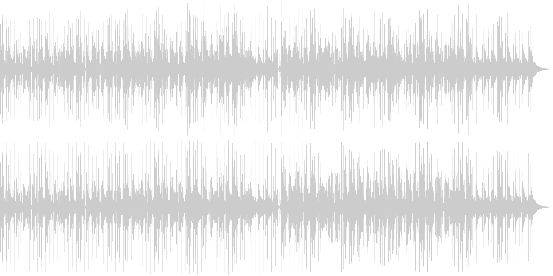 アコースティックでゆったりしたビートの曲の未再生の波形
