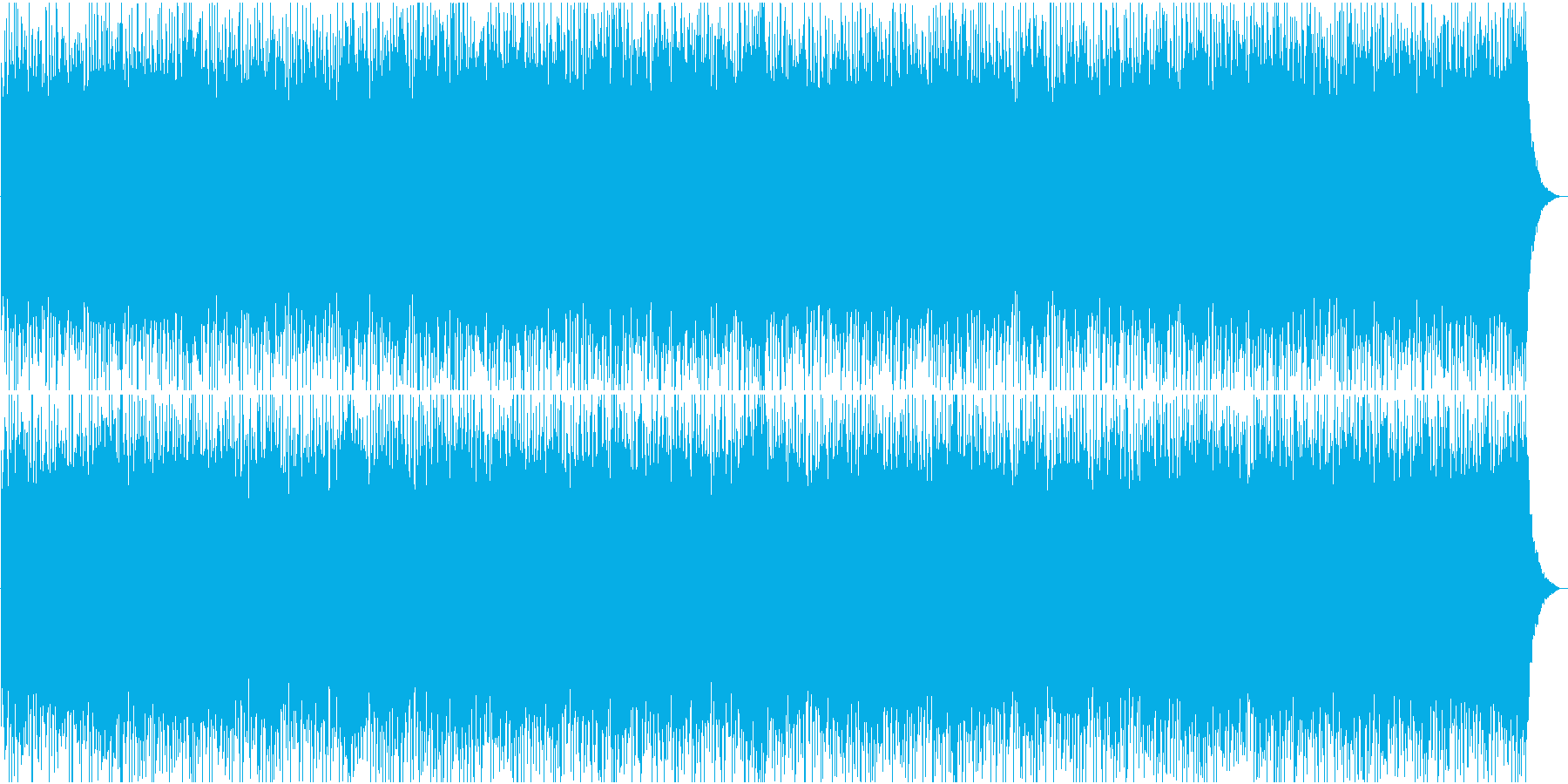 空に広がる星のキラキラした世界の明るい曲の再生済みの波形