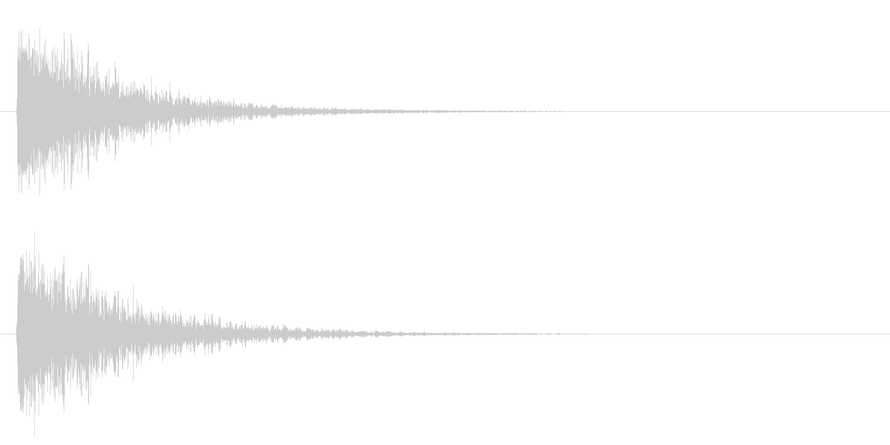 オリジナルの効果音_打撃音の未再生の波形
