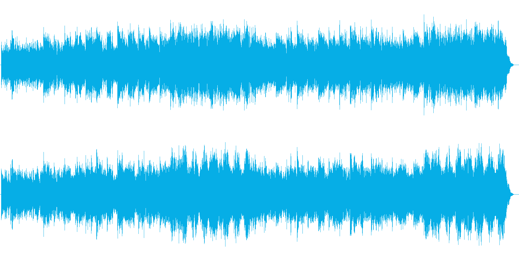 ギター系音色のスローなポップスの再生済みの波形