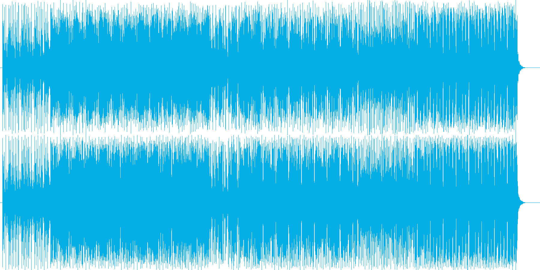 ブラスがメインの明るくノリの良い曲の再生済みの波形
