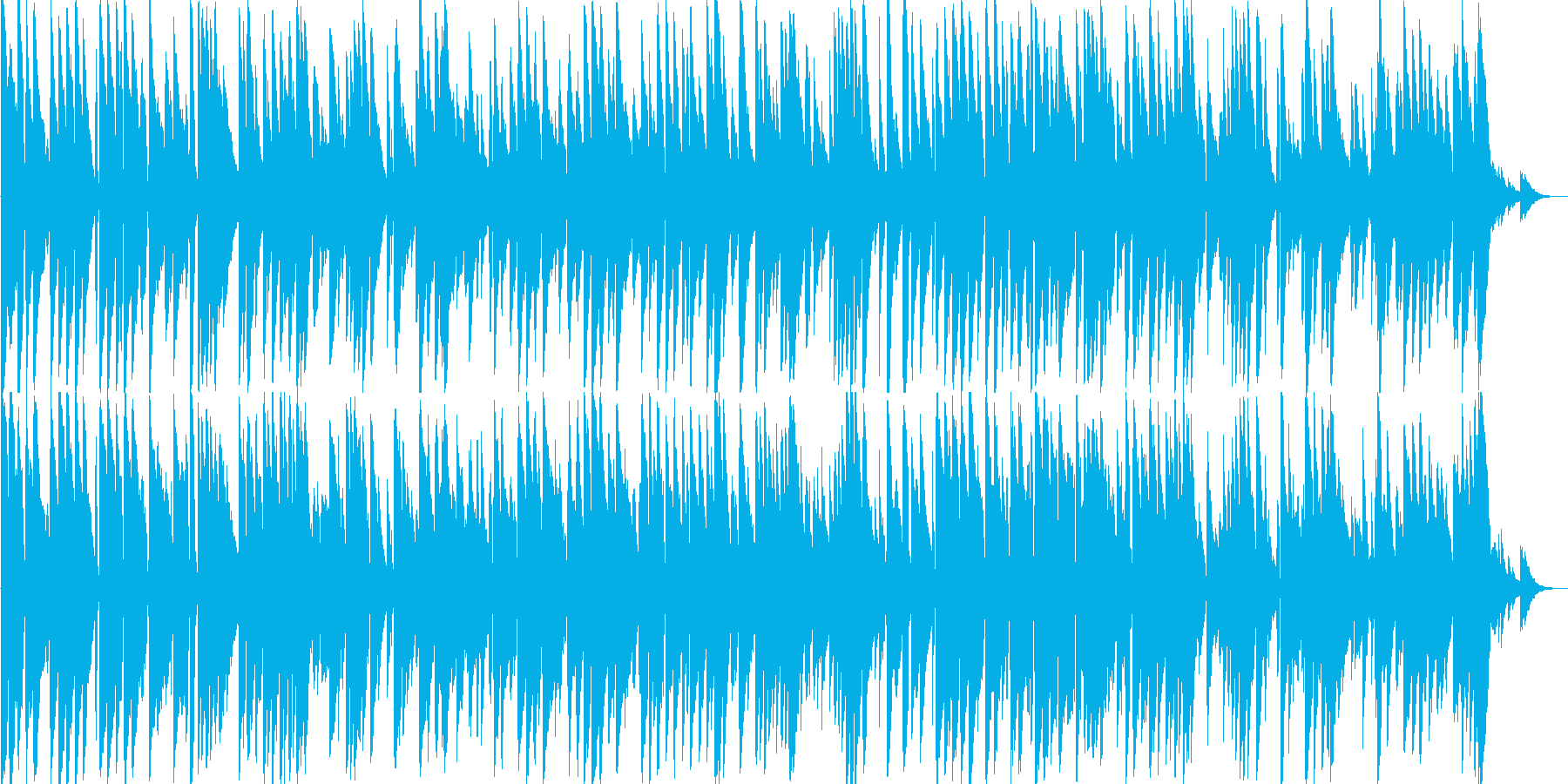 ゆっくりした落ち着きのあるギター音の再生済みの波形