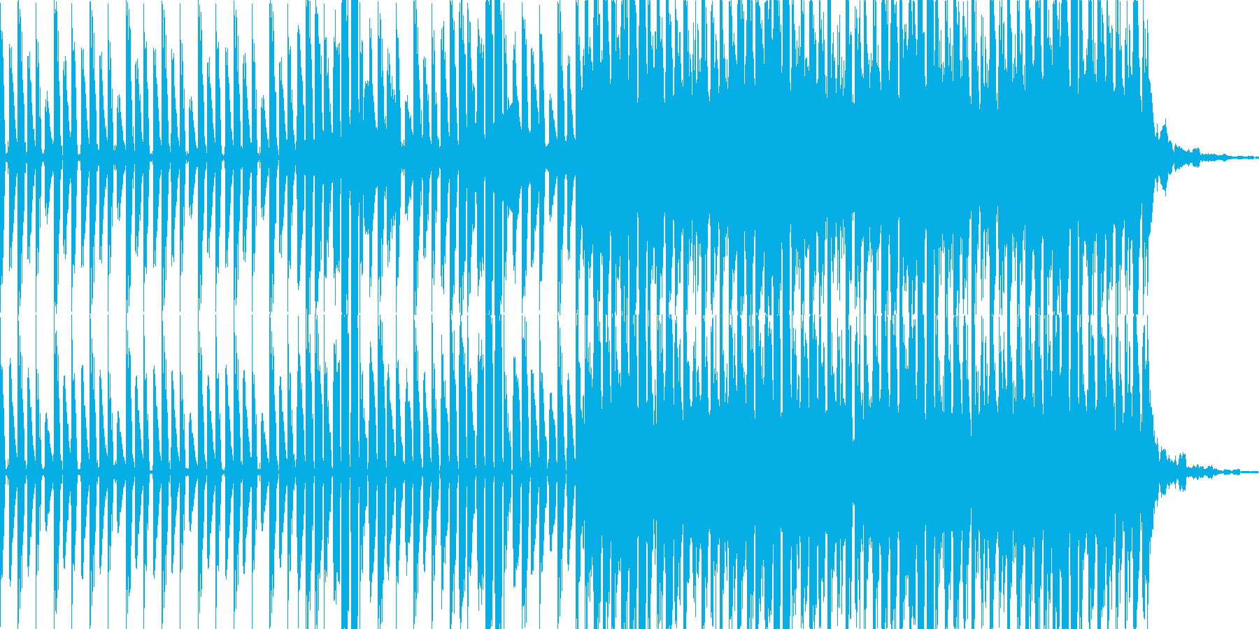 緊張感が迫りくるようなBGMの再生済みの波形