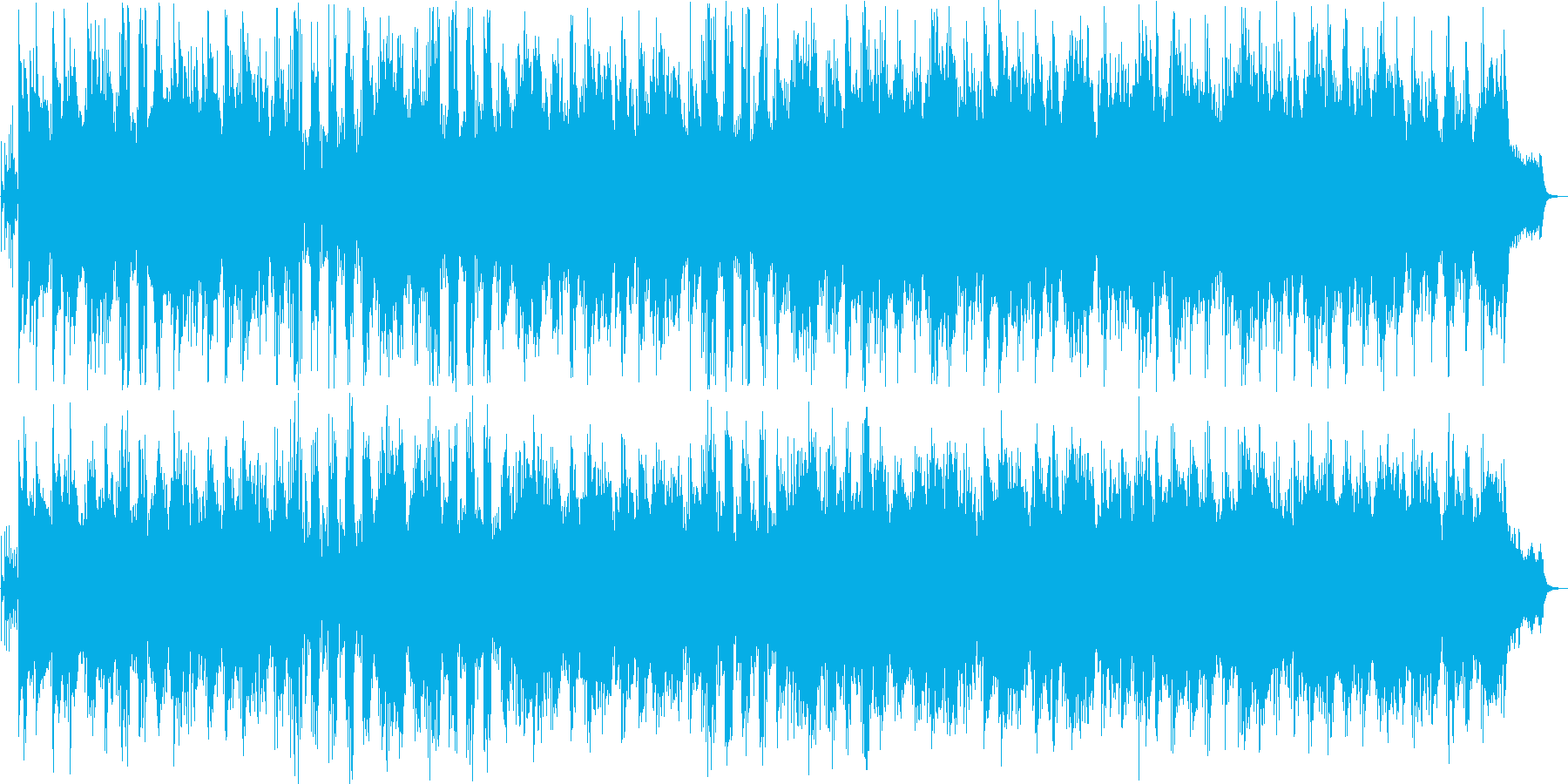 穏やかなシンセインスト曲の再生済みの波形