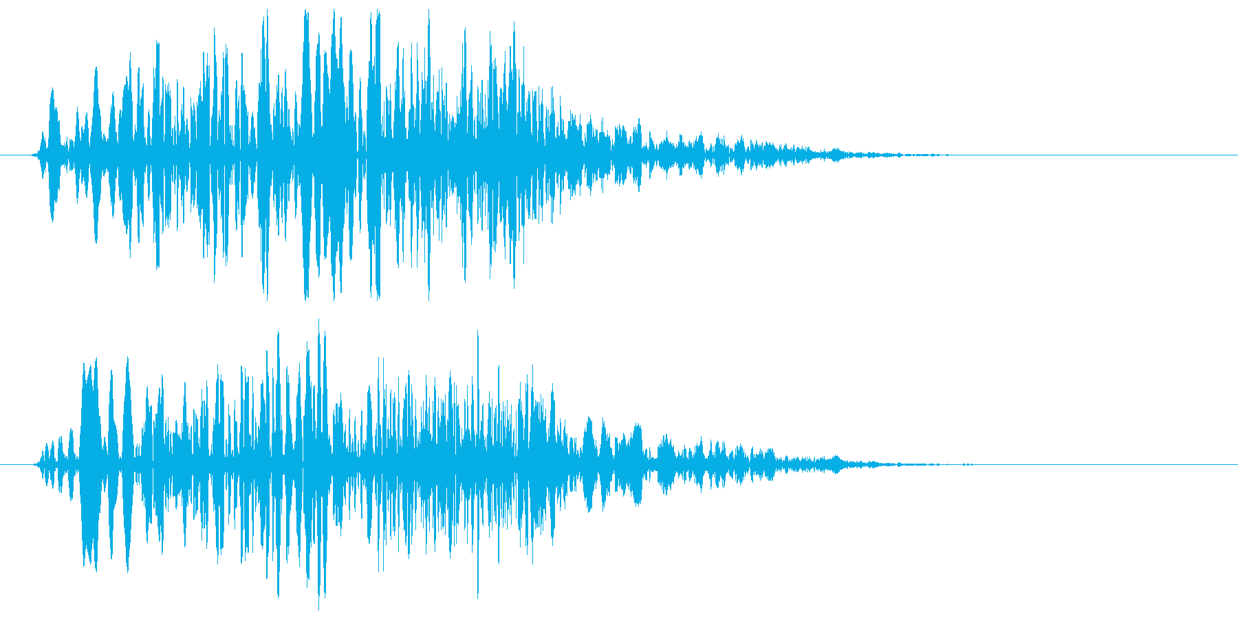 時代劇で人を切った音の再生済みの波形