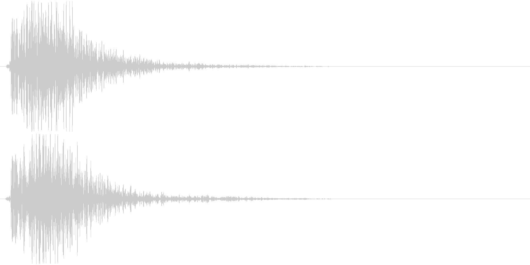 デフォルメされた火を放つ音の未再生の波形