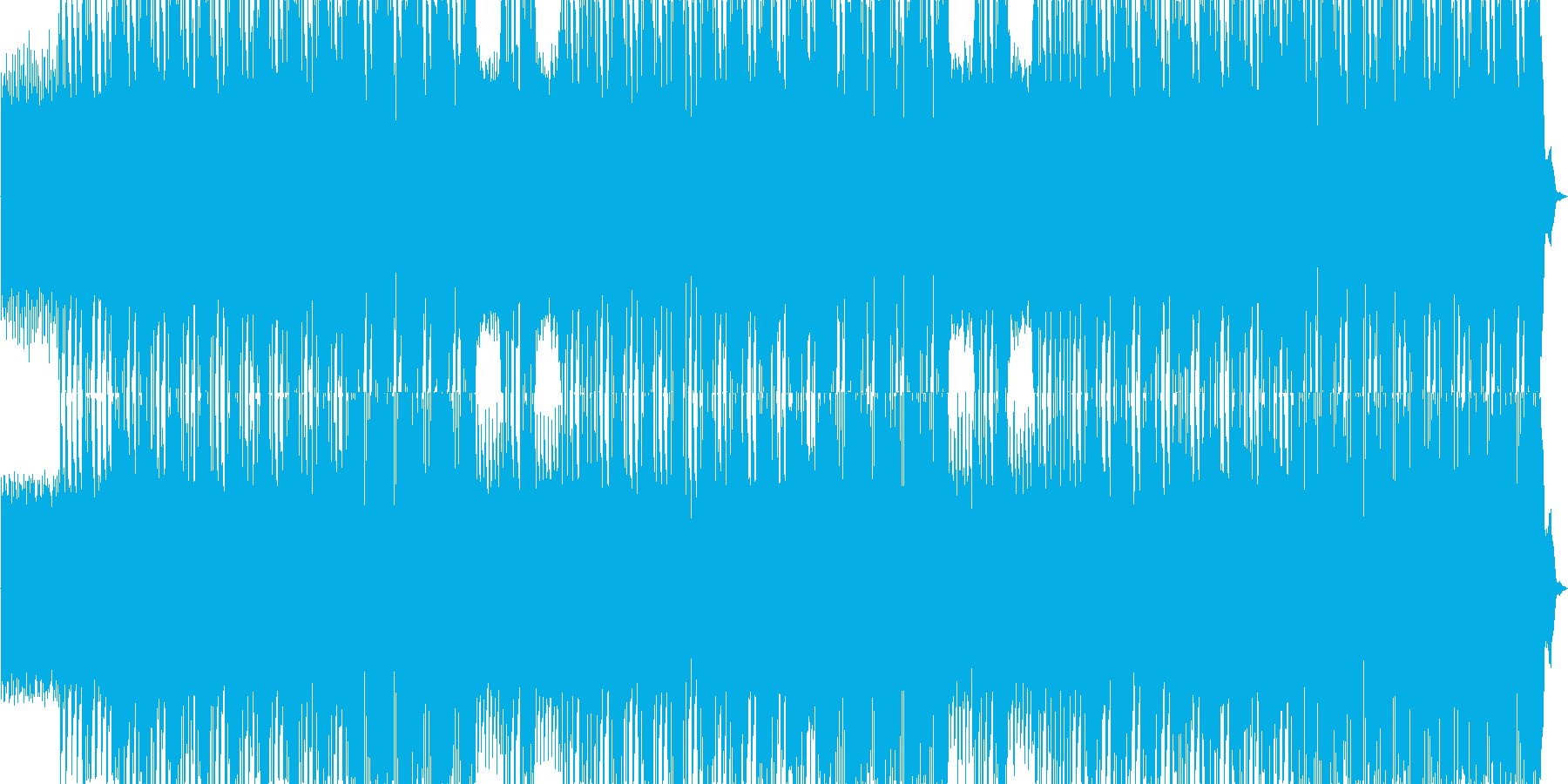 パワフルなデスメタルBGMの再生済みの波形