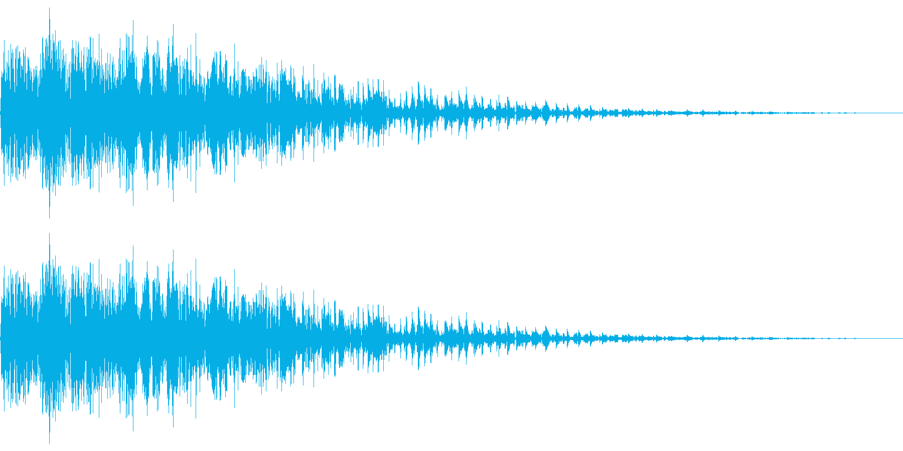 ピユーン(エフェクト_ダウン_低音)の再生済みの波形